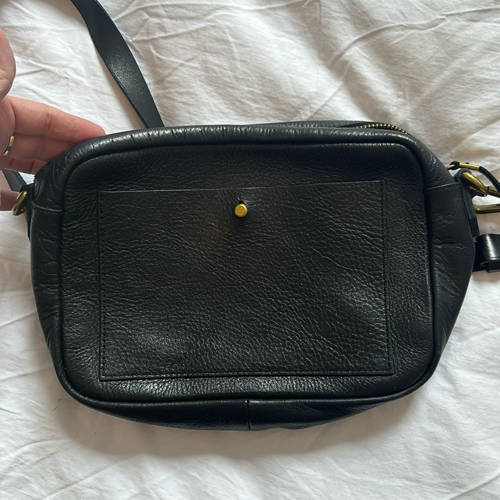 Madewell Black Leather Transport Bag